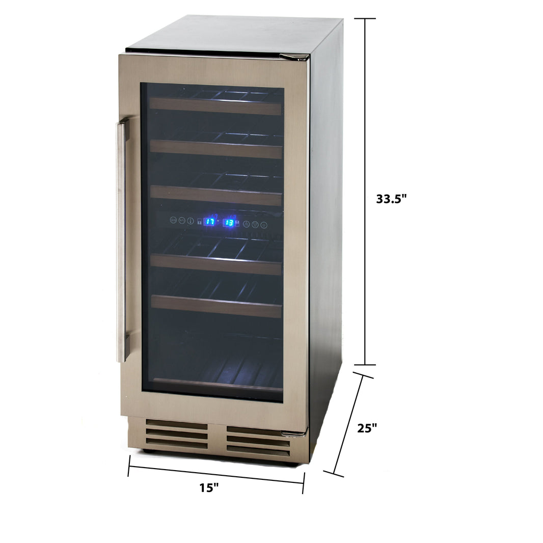 Avanti 28 Bottle DESIGNER Series Dual-Zone Wine Cooler