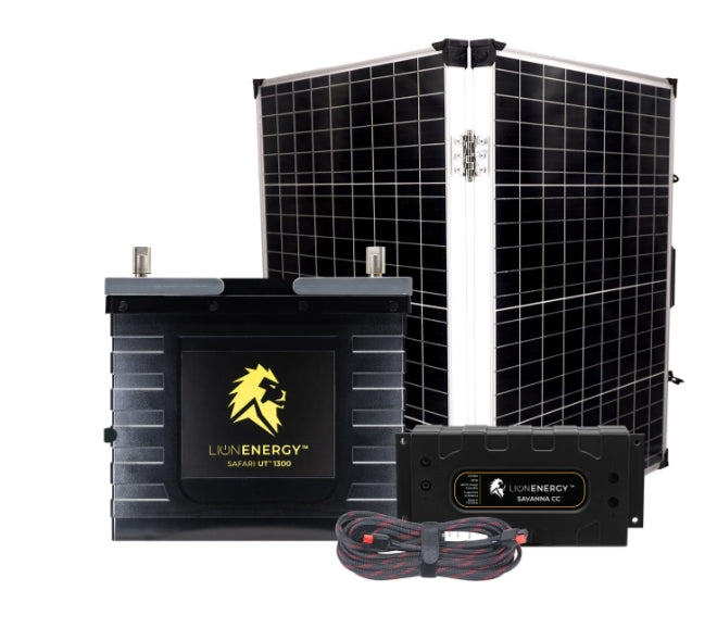 Lion Energy - 12V Lithium Battery 105Ah Solar Power System (1-UT1300)