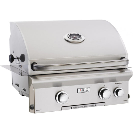 American Outdoor Grill 24-Inch L-Series 2-Burner Natural Gas Grill with Rotisserie & Back Burner (24NBL)