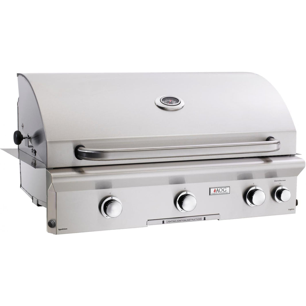 American Outdoor Grill 36-Inch L-Series 3-Burner Built-In Natural Gas Grill with Rotisserie & Back Burner (36NBL)