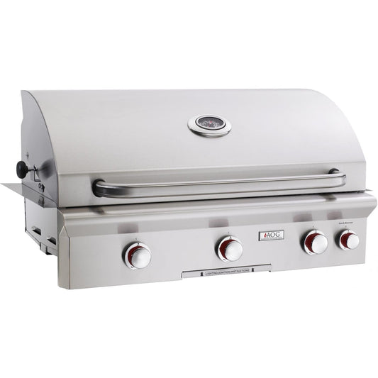 American Outdoor Grill 36-Inch T-Series 3-Burner Built-In Liquid Propane Grill with Rotisserie & Back Burner (36PBT)