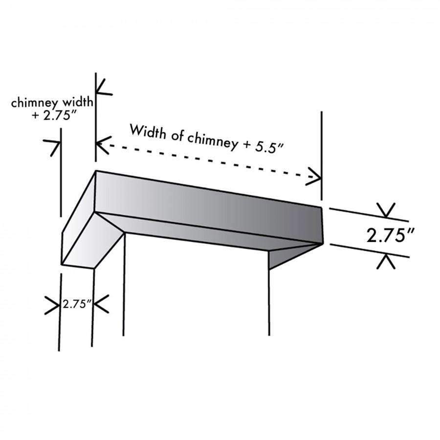 Crown Molding 6 for 455/476/477/667/697 Wall Range Hood Stainless Steel (CM6-455/476/477/667/697)