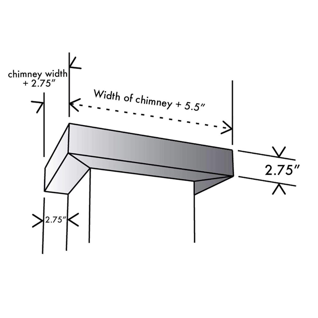 Crown Molding 6 for 587/597/KE/KECOM-30/KZ Wall Range Hood Stainless Steel (CM6-587/597/KE/KECOM-30/KZ)