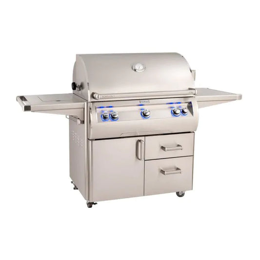 Fire Magic Echelon Diamond E790s 36-Inch A Series Freestanding Gas Grill With Rotisserie, Infrared Burner, Single Side Burner & Analog Thermometer, Natural Gas (E790s-8LAN-62)