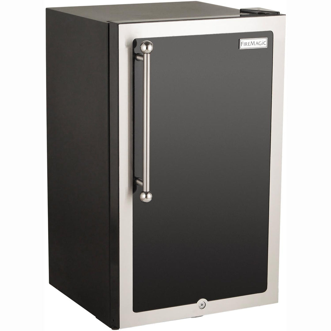 Fire Magic 20-Inch 4.0 Cu. Ft. Echelon Black Diamond Right Hinge Compact Refrigerator - Black (3598H-DR)