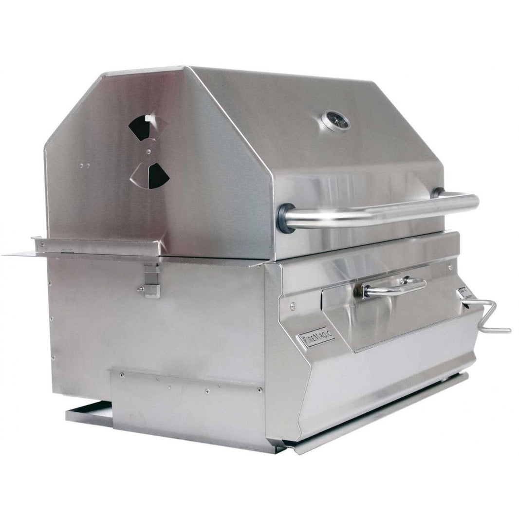 Fire Magic Legacy 24-Inch Built-In Charcoal Grill With Smoker Oven/Hood (12-SC01C-A)