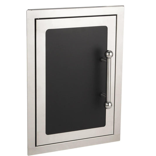 Fire Magic Echelon Black Diamond 14.5-Inch x 21-Inch Left-Hinged Single Access Door - Vertical with Soft Close (53920HSC-L)