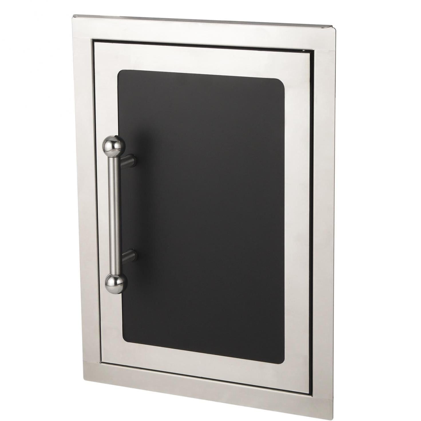 Fire Magic Echelon Black Diamond 14-Inch Right-Hinged Single Access Door - Vertical with Soft Close (53920HSC-R)