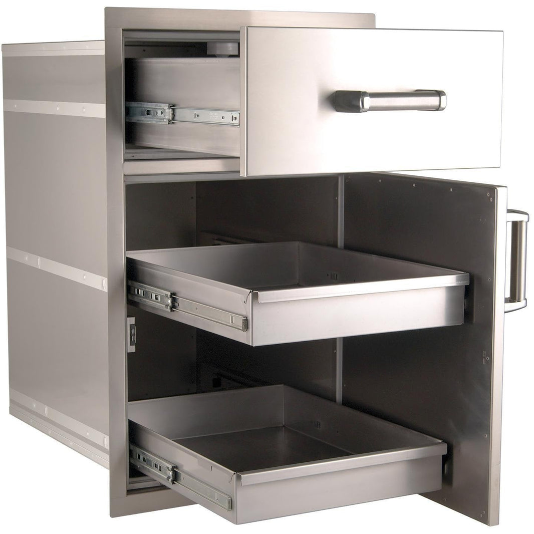 Fire Magic Premium Flush 20-Inch Pantry / Access Drawer Combo (54020S)