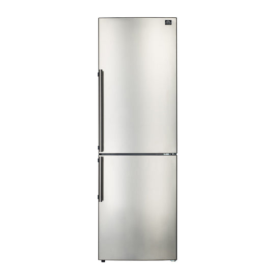 Forno 23-Inch Refrigerator 11.1 cu.ft Bottom Freezer in Stainless Steel with Side Grip Handle (FFFFD1948-24S)