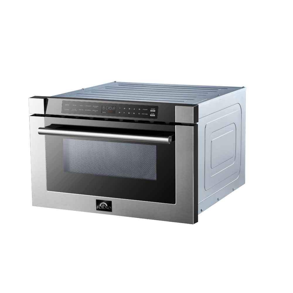 Forno 24-Inch 1.2 cu. ft. Microwave Drawer in Stainless Steel (FMWDR3000-24)