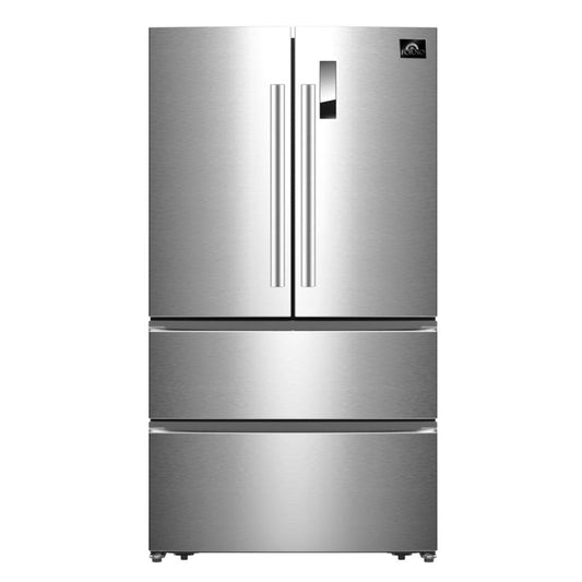Forno 33-Inch French Door Refrigerator - 19 cu.ft in Stainless Steel (FFFFD1907-33SB)