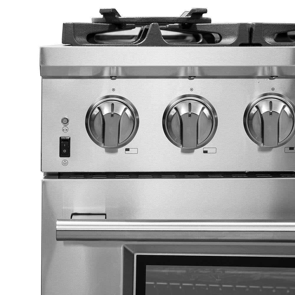 Forno 36-Inch Capriasca Dual Fuel Range - Gas Cooktop with 240v Electric Oven - 6 Burners, Convection Oven and 120,000 BTUs (FFSGS6187-36)