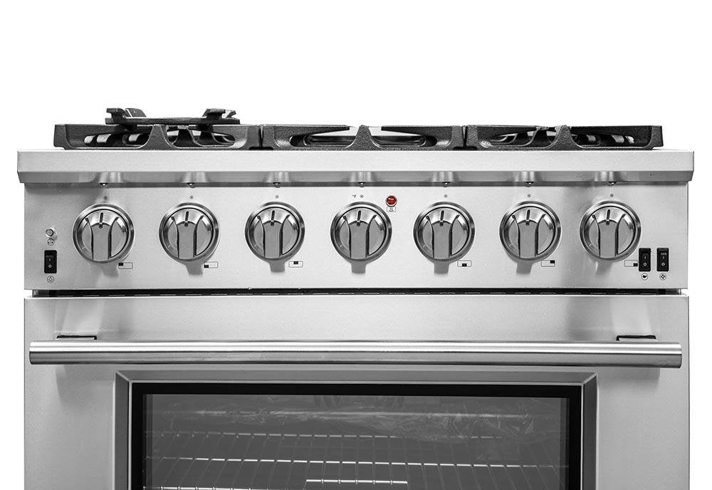 Forno 36-Inch Capriasca Gas Range with 6 Burners, Convection Oven and 120,000 BTUs (FFSGS6260-36)