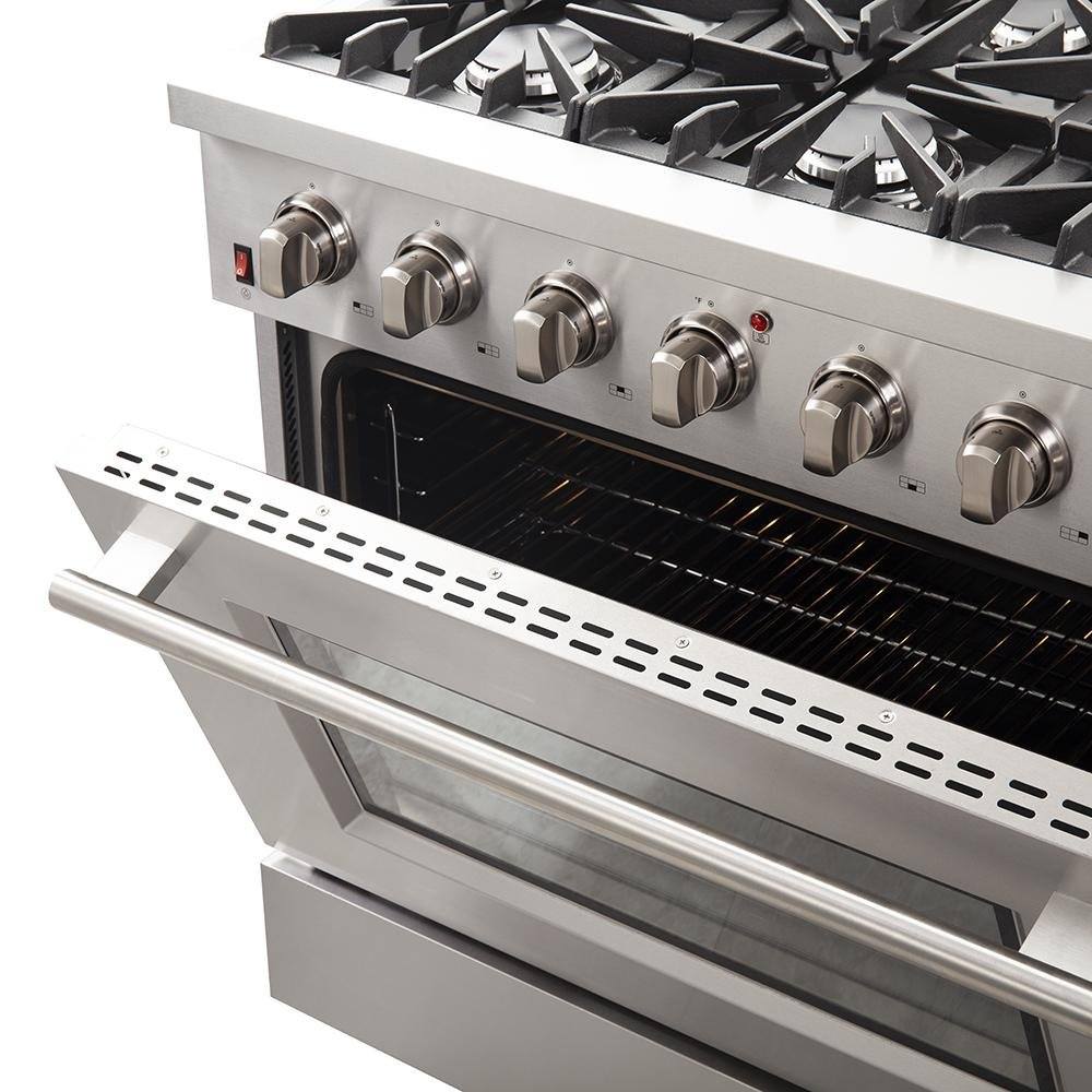 Forno 36-Inch Galiano Gas Range with 6 Burners and Gas Convection Oven (FFSGS6244-36)