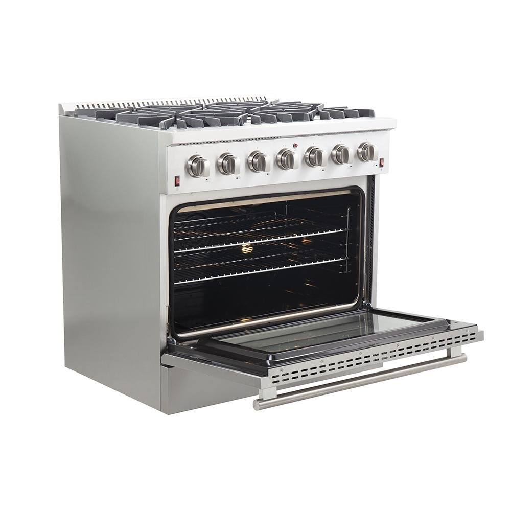 Forno 36-Inch Galiano Gas Range with 6 Burners and Gas Convection Oven (FFSGS6244-36)