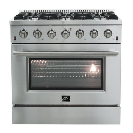 Forno 36-Inch Galiano Gas Range with 6 Burners and Gas Convection Oven (FFSGS6244-36)