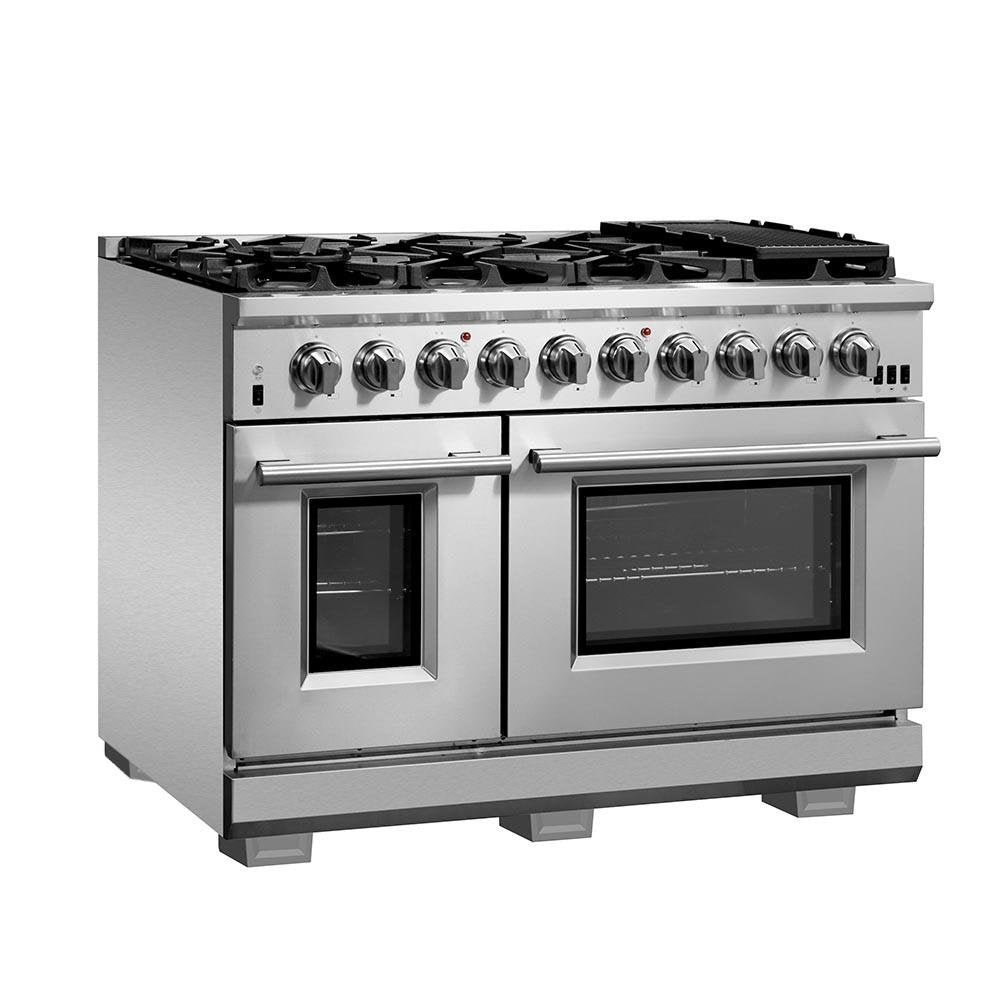 Forno 48-Inch Capriasca Gas Range with 8 Burners and 160,000 BTUs (FFSGS6260-48)