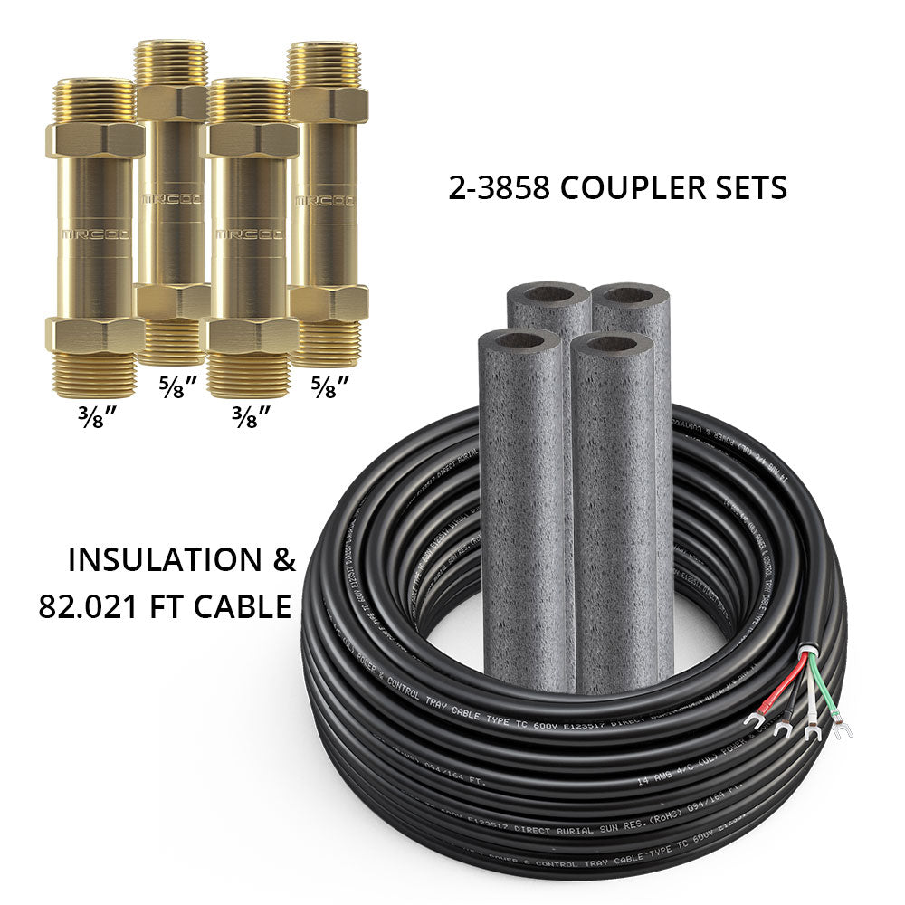 MRCOOL DIYCOUPLER-38 + DIYCOUPLER-58 (Two Sets) w/ 75 Ft. of Communication Wire for 24K & 36K Line Set (DIYCOUPLER-3858K75)