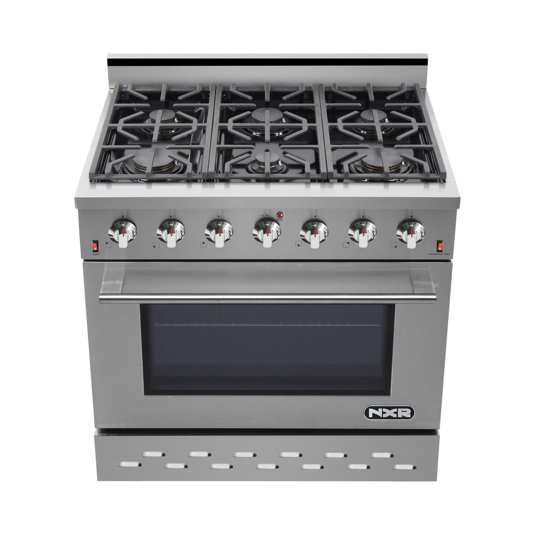 NXR 36-Inch 5.5 cu.ft. Pro-Style Gas Range with Convection Oven in Stainless Steel (SC3611)