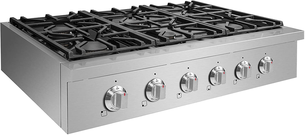 NXR 36” Cooktop - 6 Sealed Burners Sealed Burners in Stainless Steel (SCT3611)