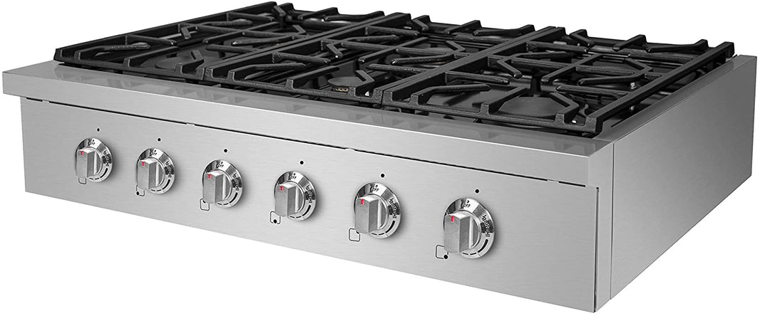 NXR 36” Cooktop - 6 Sealed Burners Sealed Burners in Stainless Steel (SCT3611)