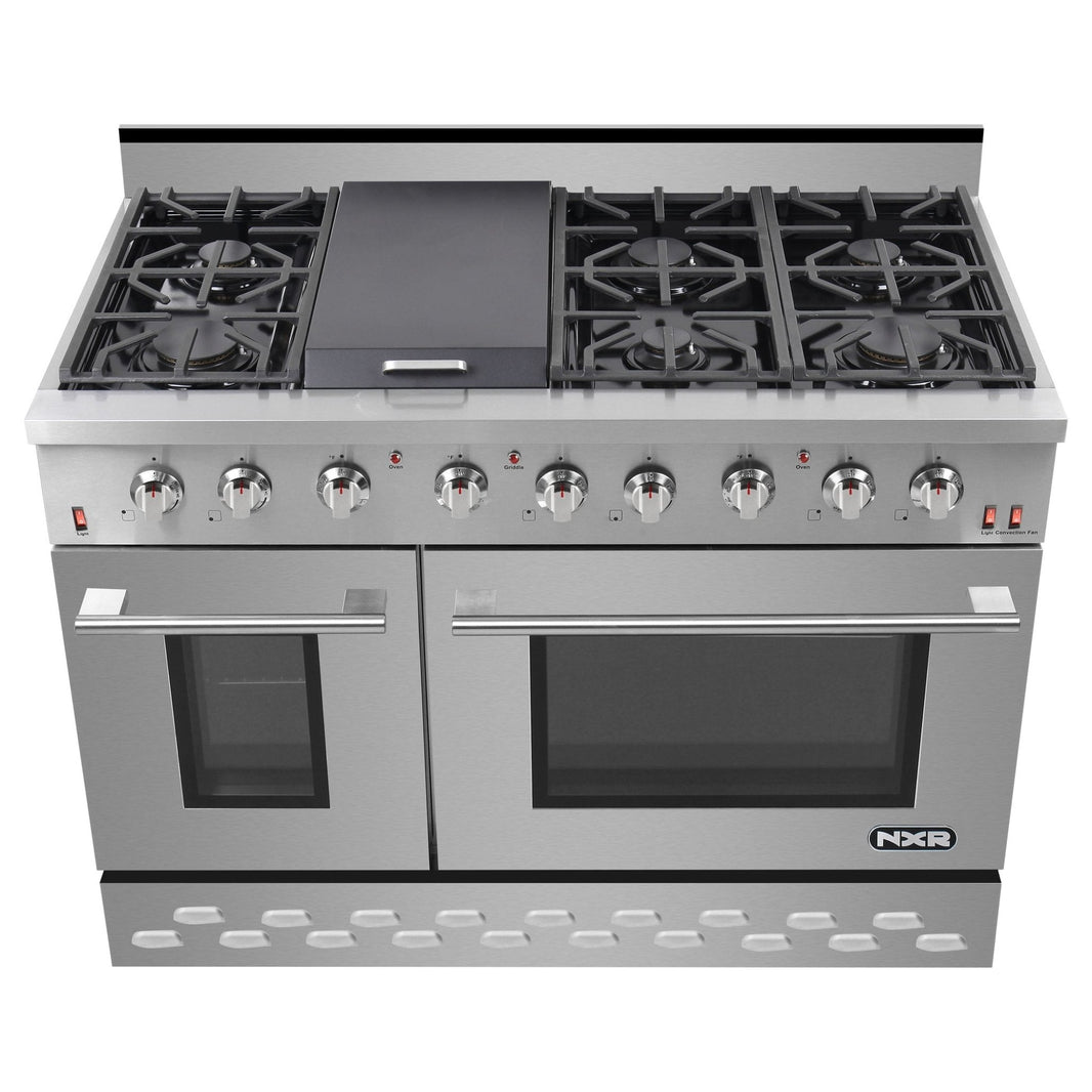 NXR 48-Inch 7.2 cu.ft. Pro-Style Gas Range with Convection Oven in Stainless Steel (SC4811)