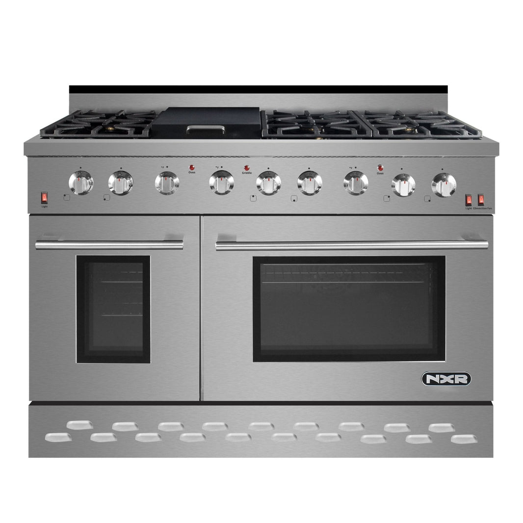 NXR 48-Inch Gas Range & Under Cabinet Hood Bundle in Stainless Steel (SC4811EHBD)