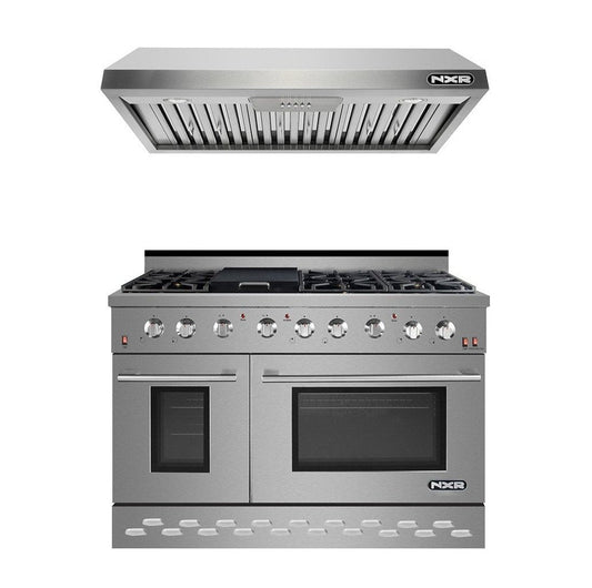 NXR 48-Inch Gas Range & Under Cabinet Hood Bundle in Stainless Steel (SC4811EHBD)