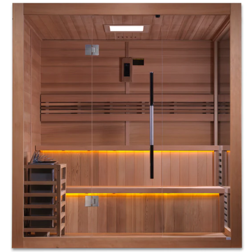 Golden Designs | Kuusamo 6-Person Traditional Steam Sauna (Canadian Red Cedar) | GDI-7206-01