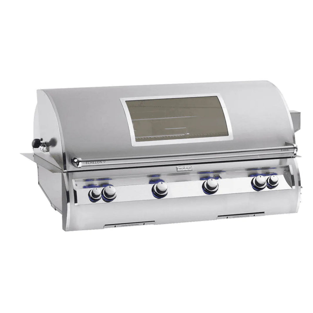 Fire Magic Echelon Diamond E1060i A Series 48-Inch Built-In Gas Grill With Rotisserie, Analog Thermometer & Magic View Window, Natural Gas (E1060I-8EAN-W)