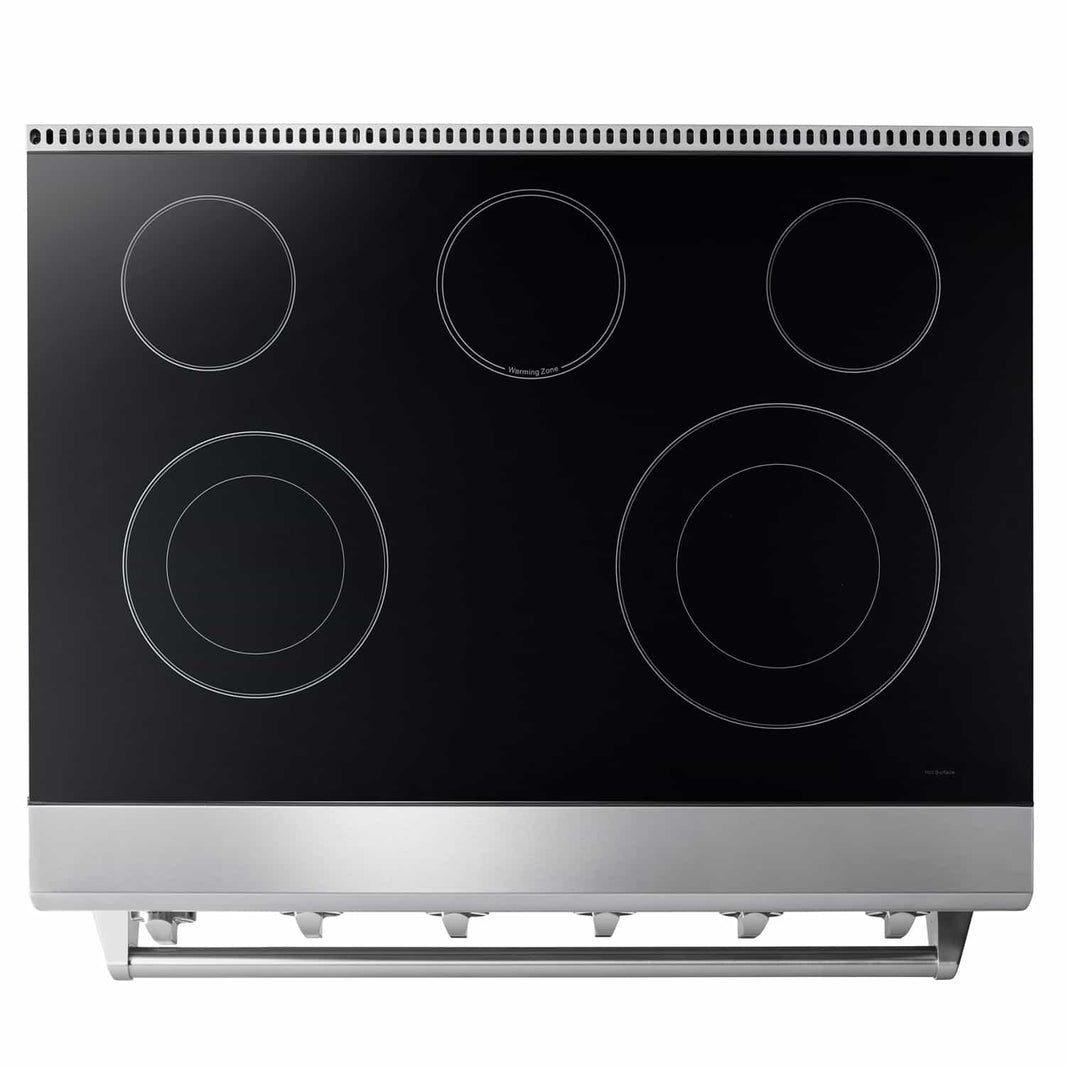 Thor Kitchen 2-Piece Appliance Package - 36-Inch Electric Range and Under Cabinet Hood in Stainless Steel