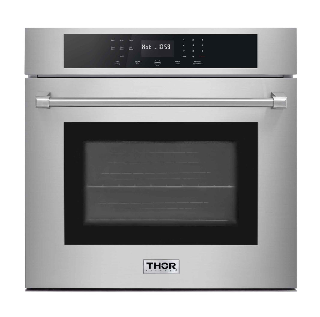 Thor Kitchen 2-Piece Pro Appliance Package - 48-Inch Rangetop & Electric Wall Oven in Stainless Steel