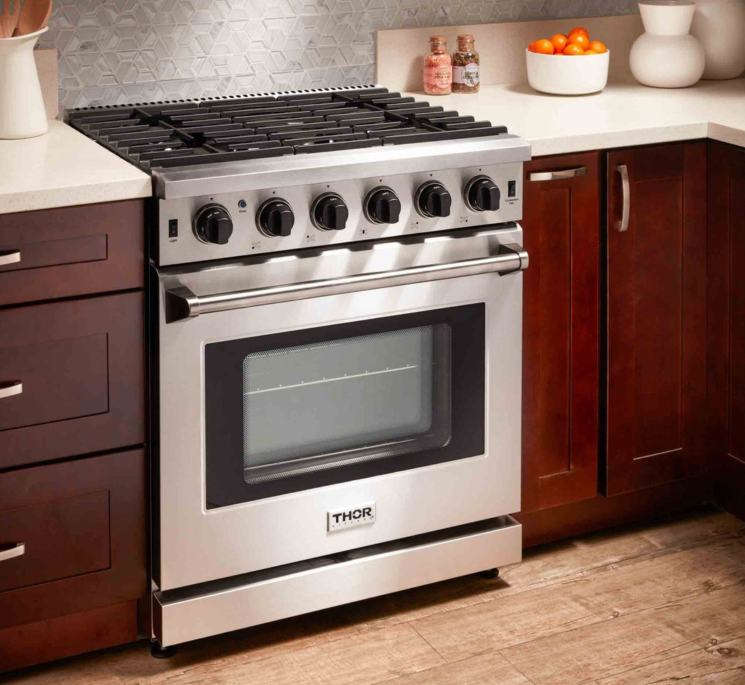 Thor Kitchen 30-Inch 4.55 cu. ft. Professional Gas Range in Stainless Steel (LRG3001U)