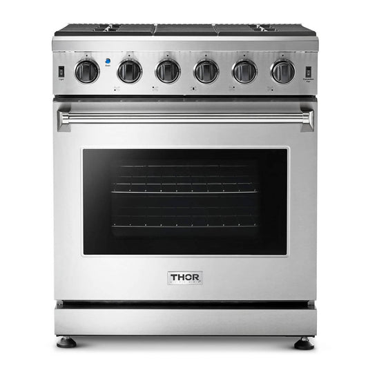 Thor Kitchen 30-Inch 4.55 cu. ft. Professional Gas Range in Stainless Steel (LRG3001U)