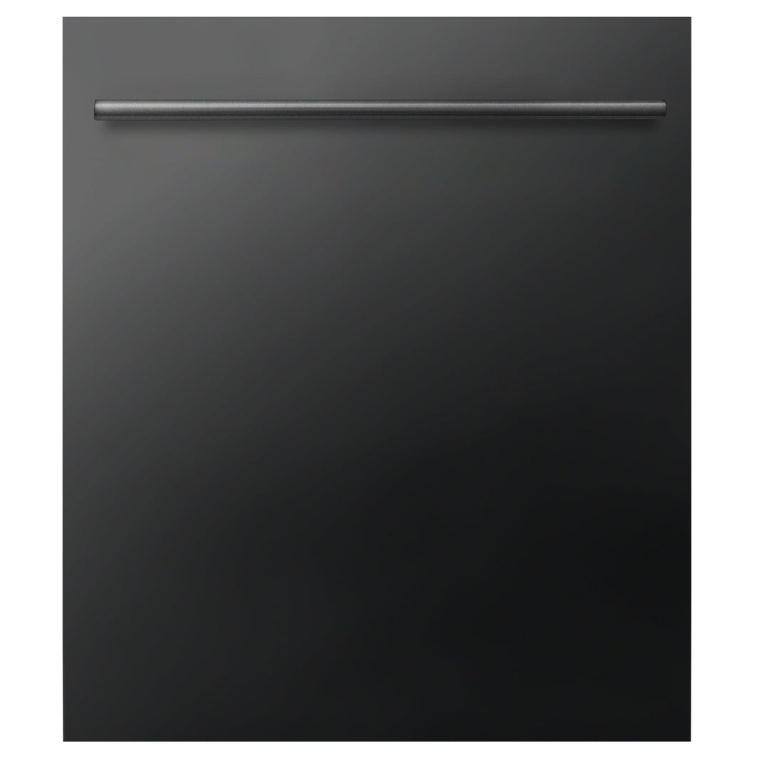 ZLINE 24-Inch Top Control Dishwasher with Stainless Steel Tub and Modern Style Handle in Black Stainless Steel (DW-BS-H-24)