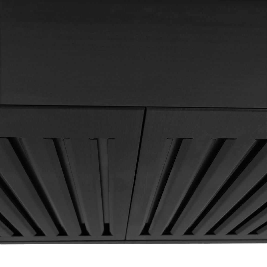 ZLINE 30-Inch Convertible Vent Wall Mount Range Hood in Black Stainless Steel (BSKBN-30)