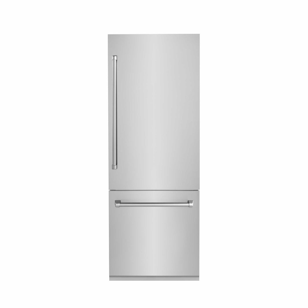 ZLINE 30" Built-In 16.1 cu. ft. 2-Door Bottom Freezer Refrigerator with Internal Water and Ice Dispenser in Stainless Steel (RBIV-304-30)