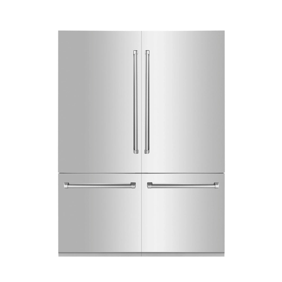 ZLINE 60" Built-In 32.2 cu. ft. 4-Door French Door Refrigerator with Internal Water and Ice Dispenser in Stainless Steel (RBIV-304-60)