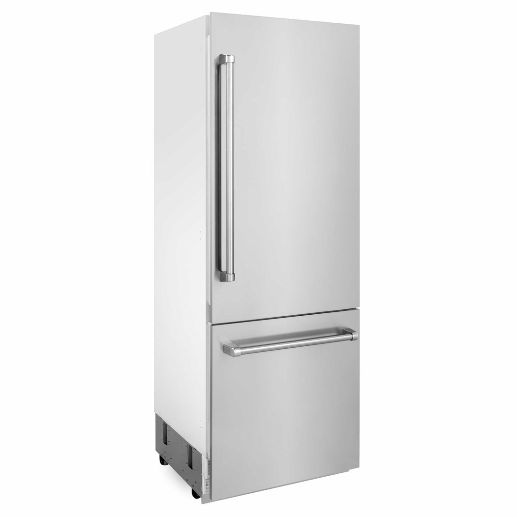 ZLINE 30" Built-In 16.1 cu. ft. 2-Door Bottom Freezer Refrigerator with Internal Water and Ice Dispenser in Stainless Steel (RBIV-304-30)