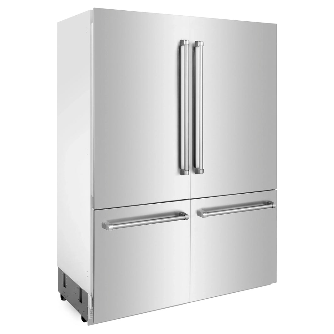 ZLINE 60" Built-In 32.2 cu. ft. 4-Door French Door Refrigerator with Internal Water and Ice Dispenser in Stainless Steel (RBIV-304-60)