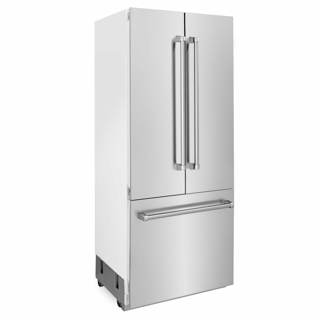 ZLINE 36" Built-In 19.6 cu. ft. 3-Door French Door Refrigerator with Internal Water and Ice Dispenser in Stainless Steel (RBIV-304-36)