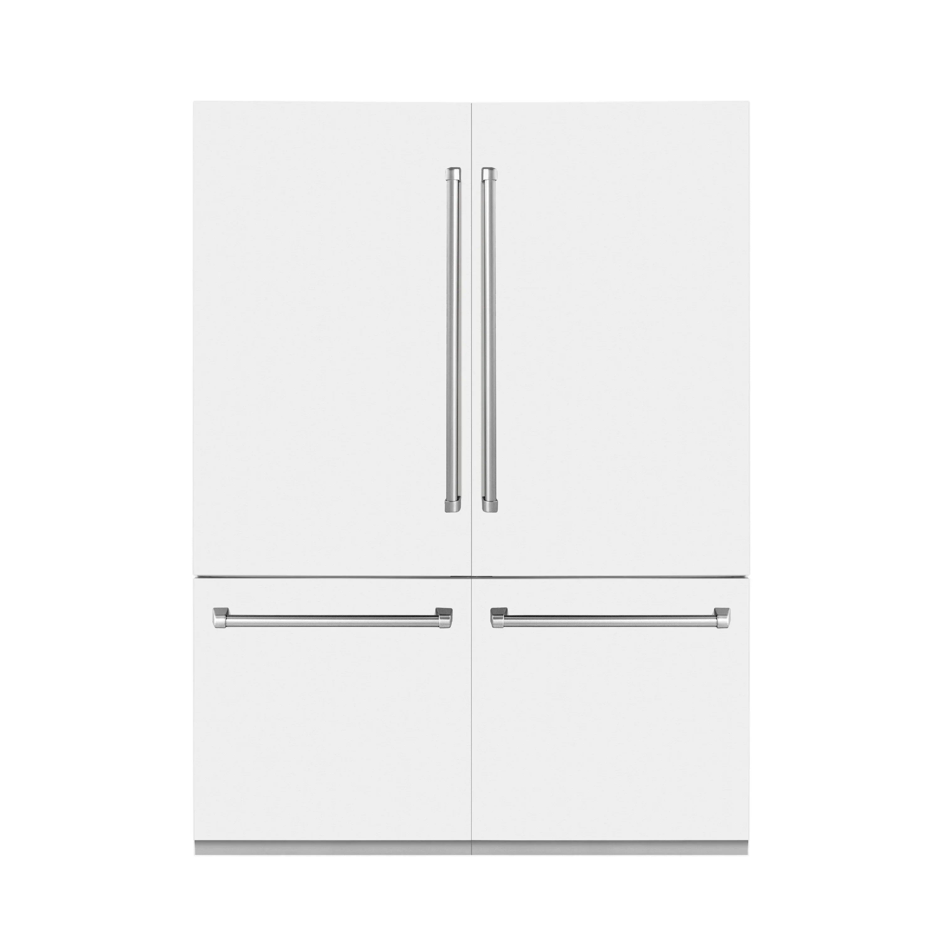 ZLINE 60-Inch 32.2 cu. ft. Built-In 4-Door French Door Refrigerator with Internal Water and Ice Dispenser in White Matte (RBIV-WM-60)