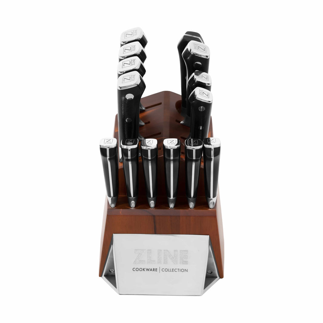 ZLINE 15-Piece Professional German Steel Kitchen Knife Block Set (KSETT-GS-15)