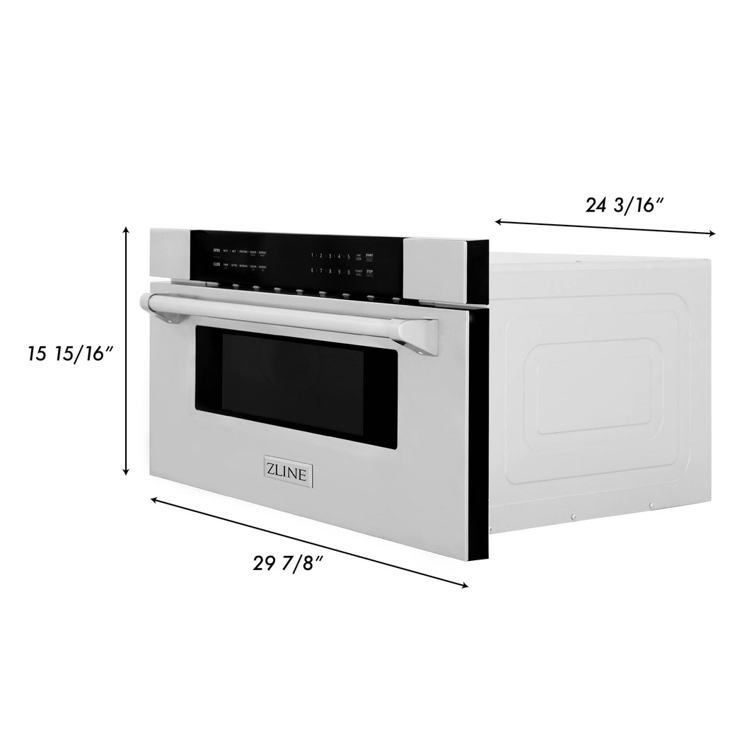 ZLINE 30" 1.2 cu. ft. Built-In Microwave Drawer in Stainless Steel (MWD-30)