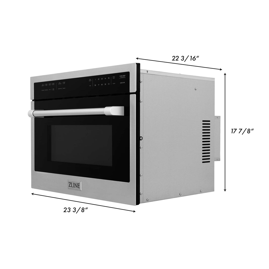 ZLINE 24" Built-in Convection Microwave Oven in Stainless Steel with Speed and Sensor Cooking (MWO-24)