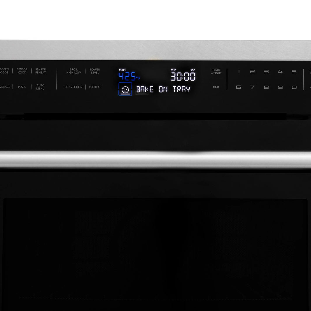 ZLINE 24" Built-in Convection Microwave Oven in Durasnow with Speed and Sensor Cooking (MWO-24-SS)