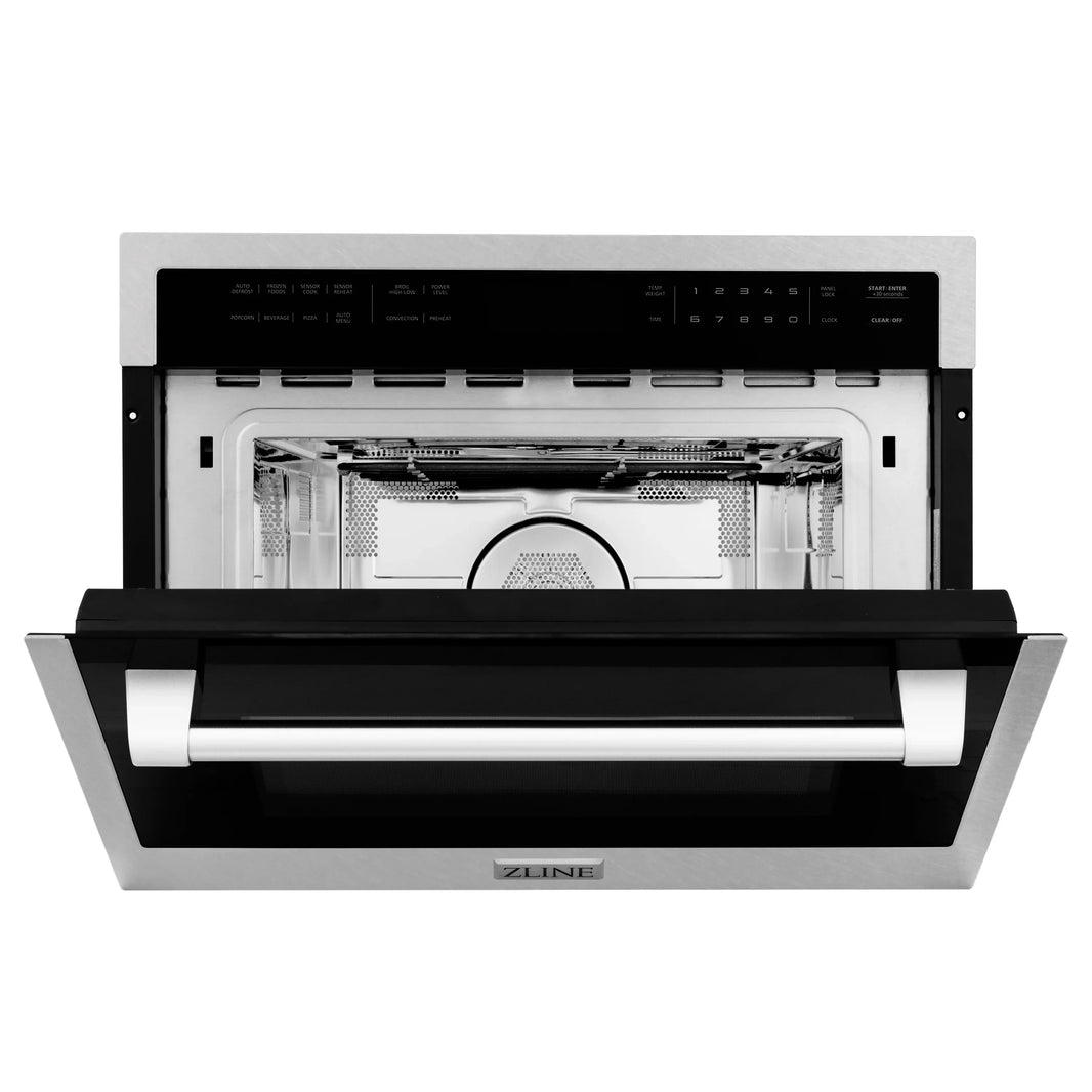 ZLINE 24" Built-in Convection Microwave Oven in Durasnow with Speed and Sensor Cooking (MWO-24-SS)