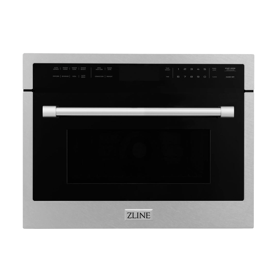 ZLINE 24" Built-in Convection Microwave Oven in Durasnow with Speed and Sensor Cooking (MWO-24-SS)