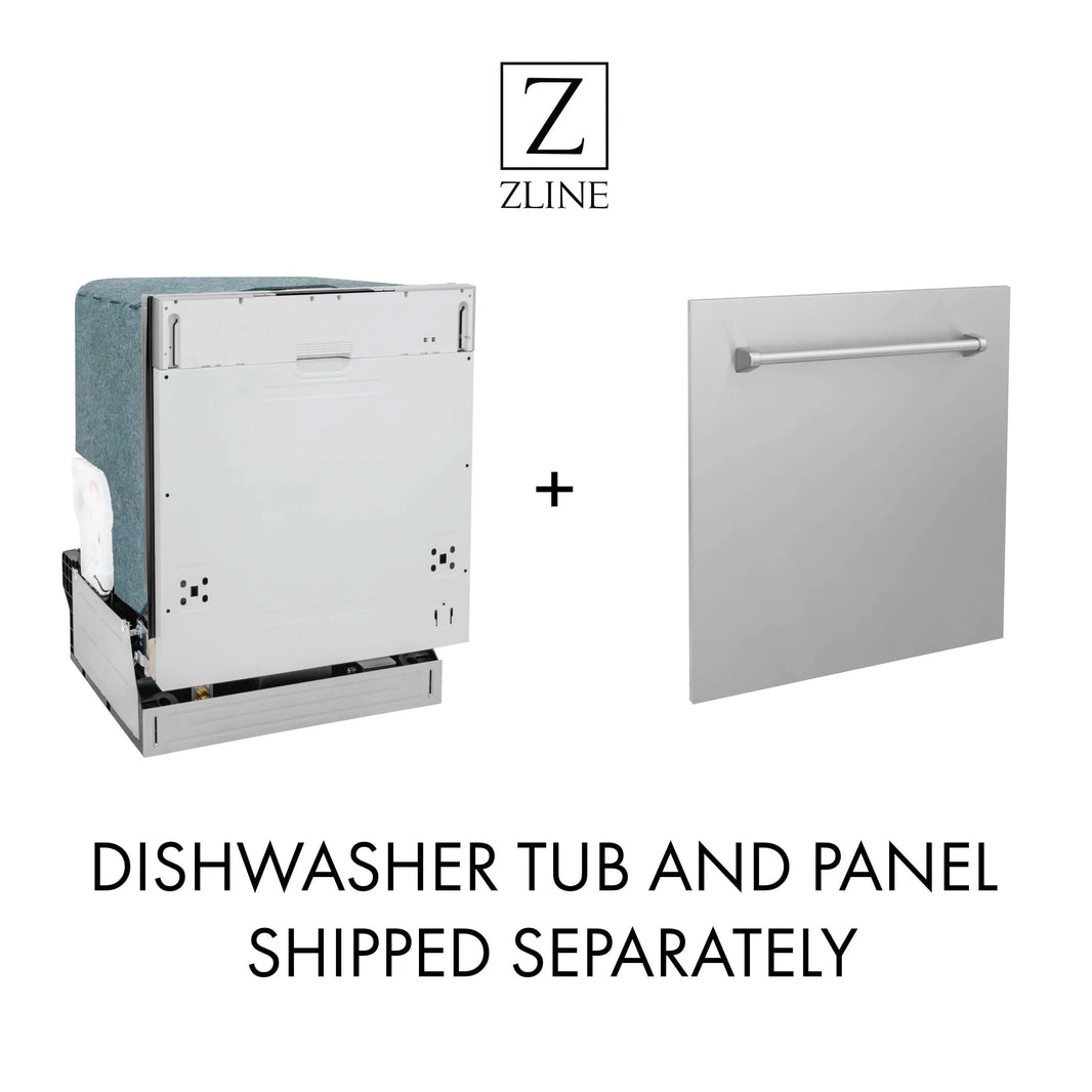 ZLINE 3-Piece Appliance Package - 30-inch Dual Fuel Range, Stainless Steel Dishwasher & Premium Hood (3KP-RARH30-DW)